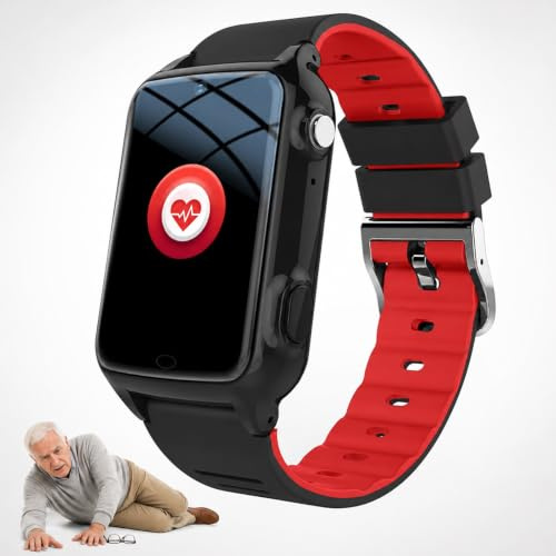 Montre Intelligente GPS 4G pour Seniors avec Détection de Chutes & SOS