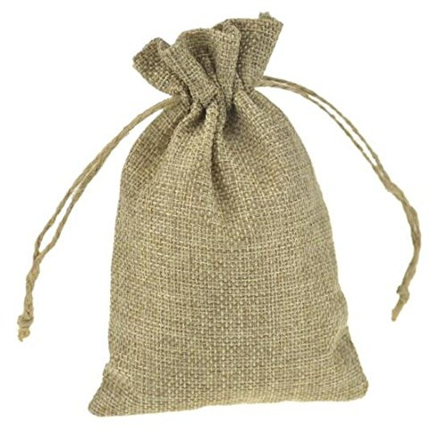 CLTPY Jute-Sack von 10 Stück, 100% Leinen Beutel Natur Säckchen für DIY Handwerk, Lavendelblüten, Schmuck, 9x12cm/3,5x4,7in (Leinen Beutel)
