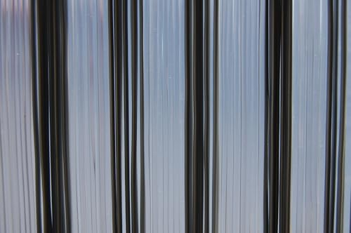 La Tenda Türvorhang XL Trento 1 Fliegenvorhang Streifenvorhang Raumteiler Vorhang transparent grau, Maße:120 x 230 cm