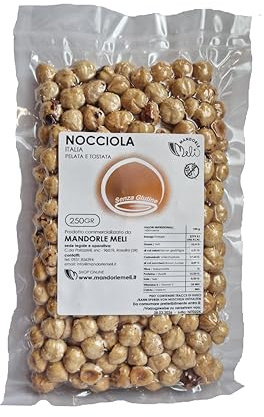 Nocciole Pelate e Tostate - Frutta Secca Fonte di Vitamine e Fibre - Senza Glutine (250g)