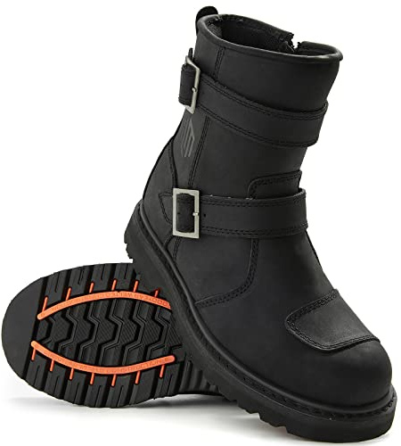 ILM Motorradstiefel-Motocross Stiefel Herren Damen Schwarz,39