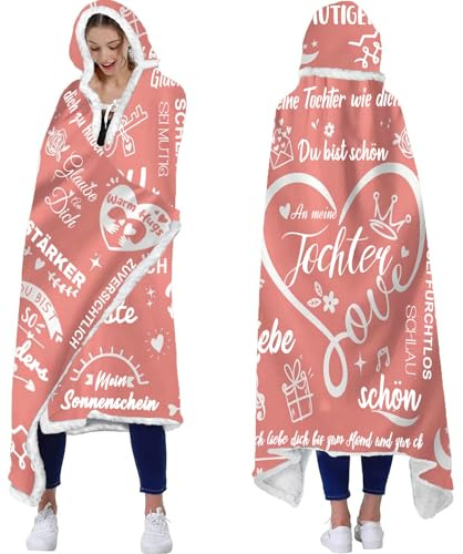 ACCZ Kuscheldecke mit Ärmeln für Tochter - Geschenke von Mama zum 18. Geburtstag und Weihnachten