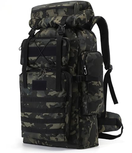 Audingull 80L Wandern Camping Rucksack Taktischer Rucksack für Männer und Frauen Großer wasserdichter Rucksack Rucksackreisen Daypack