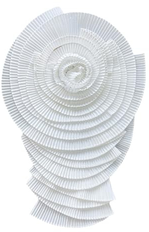 LUOFENG Blumen-Brosche, modische plissierte große Blume, Anstecknadel, übertriebene, gefaltete Blumenbrosche für Kleid und Hemd, Brustnadel, Ornament
