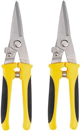 ZJIVQO 1pc Sheet Industrial Heavy-Duty Shears Multipurpose Tools Metal Snips for Cutting Metal Pp Handle Scissor Heavy Duty Scissor High Carbon Steel Scissor Non-Slip (2)