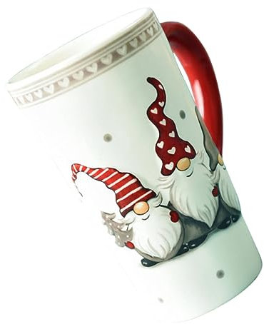 FUNOMOCYA Weihnachtsbecher aus China Gnoke-Becher mit großem Fassungsvermögen Keramik-Wasserbecher Knochen-Weihnachtsbecher für Freunde