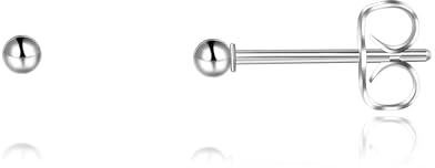 Titan Ohrstecker Hypoallergen Damen Herren Mädchen G23 Titan Ohrringe Schwarz Kleine Kugel Ohrstecker 2/3/4/5mm