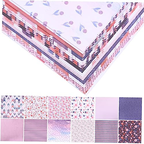 PLAFOPE 24blätter Scrapbooking Papiere Bunte Hintergrundpapiere Für Kreative Bastelprojekte Für Alben Karten Und Journals Dickes Langlebiges Material