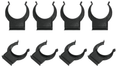sourcing map 8Pcs 1.65''x1.42'' Plastic Leveler Leg Toe Kitchen Clips Foot Buckle, Furniture Legs Plinth Skirting Board Snap Plinth Leveler Leg Clips for Sofa Cupboard Table, Black