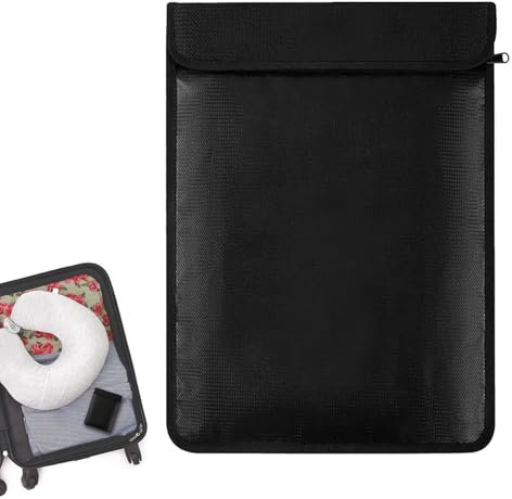 Kuehssn Fire Safe Bag | Fireproof Safe Storage Pouch | Water Resistant Important Document Holder for Valuables, Zipper File Organizer