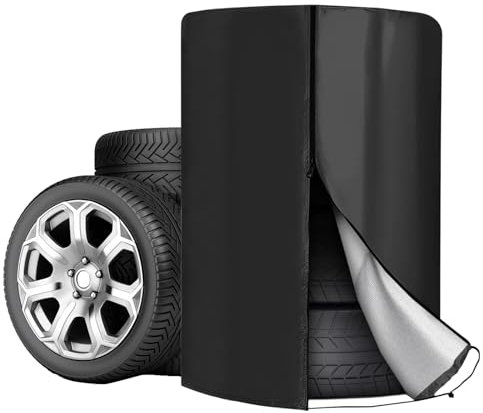 Copertura per Pneumatici, Borse per Pneumatici per Auto, Impermeabile Borsa per Pneumatici, Copertura per Ruota, Nero Copri Gomme Auto, Custodia per Pneumatici, per 4 Pneumatici, 85 x 120 cm