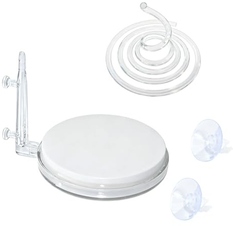 Aquarium Luftstein Nano Bubble Stone Kit mit 2 Saugnäpfen, Ultra Leise Sauerstoff Diffusor für Fish Tank Super Tiny Bubbles für Betta & Small Tanks, CO2 Diffusor für Hydrokultur & Aquarium Pflanzen