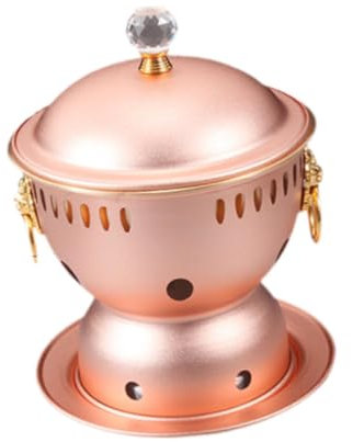 FLCPJGV Copper Cooking Pot for Outdoor BBQ and Shabu, Rose Gold