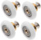 NUOBESTY 4Pezzi Porte Scorrevoli Da Bagno Cuscinetto Nylon Per Doccia Ruote Silenziose e Accessori Ricambio Per Box Doccia e Camper