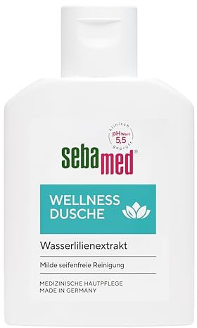 Sebamed Wellness Doccia 50 ml, in pratica misura da viaggio, gel doccia per uomini e donne, con complesso di cura in estratto di giglio d'acqua e allantoina