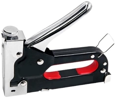 TRDEWR Nail Gun Rivet Gun Furniture Heavy Stapling Gun Structure Wooden Stainless Steel Metal Hand Tools Nail Gun Woodworking Tools Safety Lock Button(3 IN 1 600 Nails)