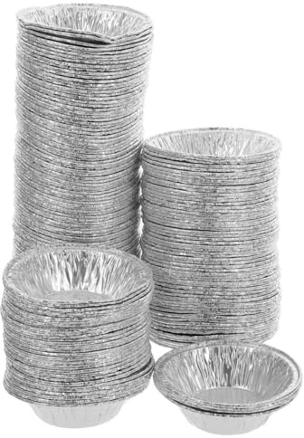 TOYANDONA 600 Pièces Lot de Moules Tartelettes Aluminium Résistants Chaleur Moules Jetables pour Muffins et Cupcakes Compatibles Fours Facilitent la Cuisson Nettoyage