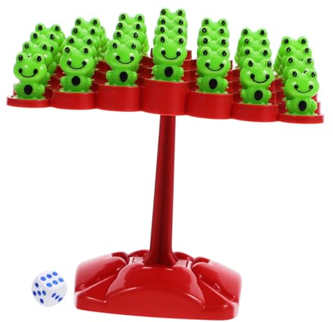 HEMOTON Interaktives Frosch Balance Spiel Familien brettspiel Montessori Desktop Balance Spiel für Spieler Strategisches Denkspiel und Geschicklichkeitsspiel