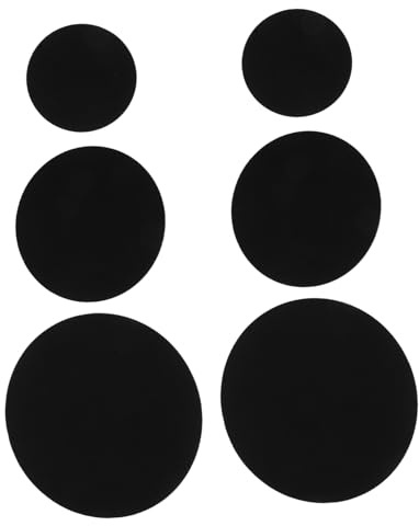 DECOMELODY 6 pièces Lot de Dessous de Tasse Feutre Double Face Absorbants et Réversibles Tapis Ronds pour Protection de Pots de Fleurs et Surfaces Intérieures Extérieures Noir