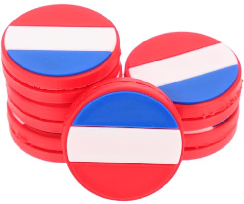 Ciieeo Silicone Amortisseur de Raquette de Tennis, Drapeaux Lot de 6 | Réduit les Chocs de Raquette, Installation Facile, Style Drapeau National, Accessoire Délicat pour Tennis
