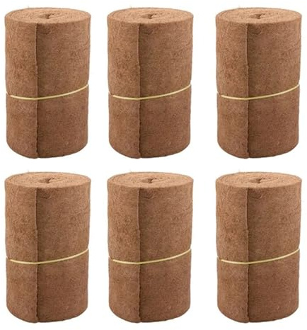 UJEDFHV Rotolo in Cocco 6 Rotoli di Rivestimento Sfuso da 0,5 m x 1, Tappetino for vasi Fiori in Palma Cocco for cesti appesi a Parete, Forniture Giardino