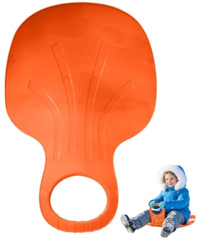 Schneerutscher Kinder Schlitten, Vielseitiges Rutschbrett aus Kunststoff, Rutschteller mit Griff, Als Schlitten für Schnee, Sand & Gras, Outdoor Sportgerät