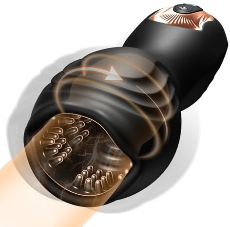 Penis Vibrator for Men with 10 360° Rotations and 10 Vibrations, Sex Toy for Men Penis Stimulation Masturbator for Mens Sex Toy