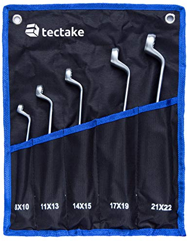 tectake Ringschlüssel-Satz | inkl. Rolltasche | Diverse Modelle und Mengen (Typ 5 | Nr. 402496)