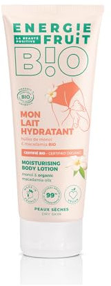 ENERGIE FRUIT | Lait Corps Hydratant | Certifié BIO par Ecocert | Monoï & Huile de Macadamia | Vegan | 200ml