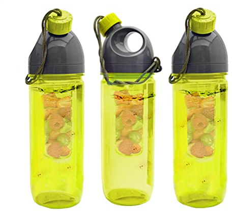 1ABOVE Fruit Infuser Water Bottle, 600ml Leakproof Sport Water Bottle BPA Free Durable Outdoor Hiking Camping Climbing Traveling School Gift Office and Home (YELLOW)