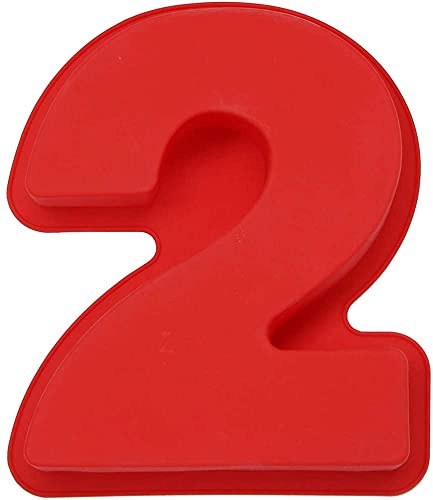 25,4 cm Silikonformen mit Zahlen, 3D-Back-Silikonform, große Zahlen-Kuchenform-Set, Zahlen, Kuchenformen, Silikon-Backformen für Geburtstag und Hochzeitstag (2)