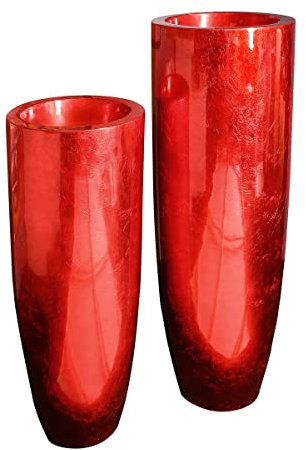 Casablanca modernes Design Pflanzgefäß/Vase „ Konus“ in rot (Verschiedene Größen), auch tolle Weihnachtsdekoration