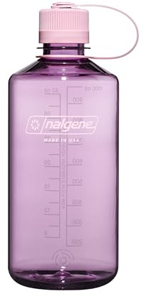 Nalgene Sustain Tritan BPA-freie Wasserflasche aus 50% Plastikmüll, 900 ml, schmale Öffnung, Kirschblüte, Cherry Blossom