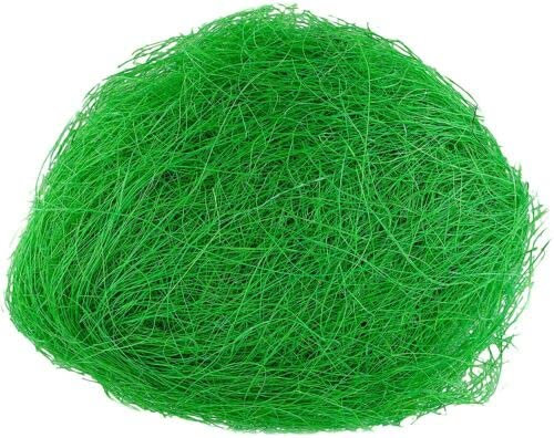 HoitoDeals 1Pcs Green Grass Easter Decoration Decorate Bonnet Basket Hats Arts Crafts Fake Grass Straw