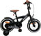 AMIGO Explorer - Kinderfahrrad - 12 Zoll - mit Handbremse, Rücktritt, Lenkerpolster und Stützräder - ab 3-4 Jahr - Schwarz/Weiss