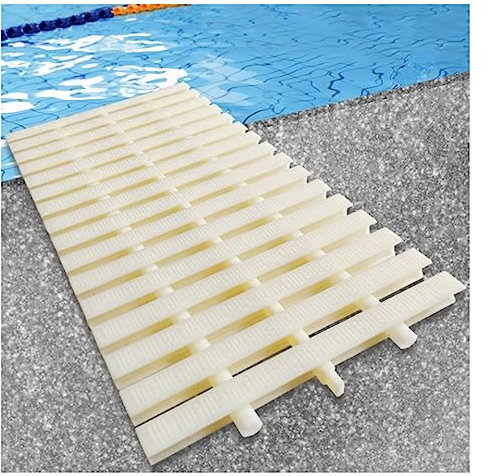 XPLKQXE Grille Piscine ABS, Caillebotis Douche, Filtre Couverture Drain, Caniveau Extérieur Grille Drainage Convient L'intérieur L'extérieur Terrasse Jardin Sauna (Couleur : White, Taille : 20x100cm