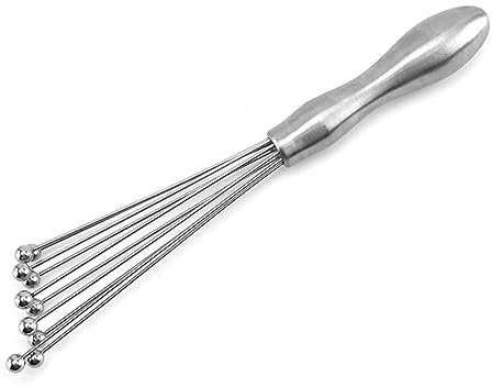 BmXauz Frusta a Sfera in Acciaio Inossidabile, sbattitore for Uova con Perline antiruggine, frullino for Le Uova Portatile, Strumenti for miscelare la Cucina, Utensili for Uova for la casa(10 Inches)