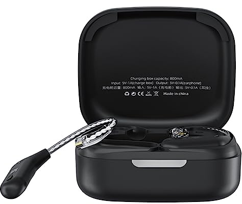 KZ AZ09 Bluetooth 5.2 Upgraded Wireless Adapter mit Rauschunterdrückung, wasserdichte B-Pins für KZ ZST, ZST-X, ZSTX, EDX, ZSR, ES4, AS10, ED12, ES3, AS06, BA10 IEM (B-Pins, Schwarz)