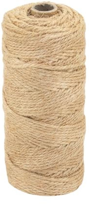 Hilpaty Ficelle Jute Naturel 3mm 100M Ficelles de Jute pour Jardinage, Bricolage, Travaux Manuels, Emballage, Fleuristerie, Décoration