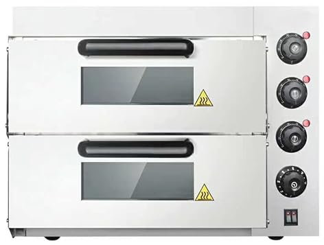 Encimera De Horno De Pizza Comercial, Horno De Pizza Eléctrico De Acero Inoxidable De 240 V 2000 W Con Piedra Para Pizza, Pizzera De Interior Multiusos Para Pretzels Caseros De Restaurante Al Horno