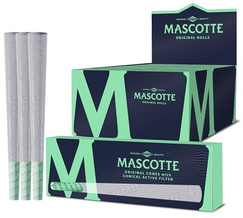 Mascotte Original Cones mit Aktivkohlefilter 3 x 10 Heftchen | Vorgedrehte Hülsen mit Filtertips aus Keramik | Pre Rolled Cones | Vorgerollte Cones mit aktivkohle