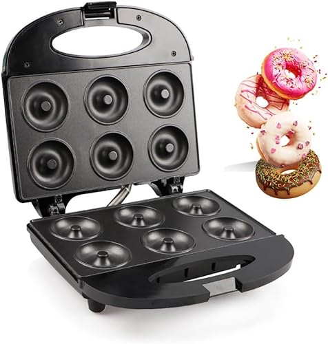Mini Non-Stick Donut Maker - 850W Doughnut Machine With LED Lamp, Portable Breakfast Machine For DIY Doughnuts - Perfect For Home Baking, Parties, Picnics & Outdoor Fun