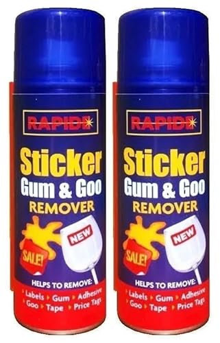 2 x 250ML Sticker Remover Spray Helps Stickers Gum Adhesive & Goo Remove