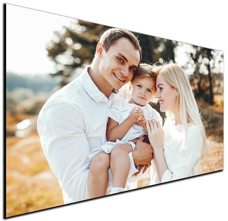 DARO Design Bild auf Leinwand personalisiert 20x30 cm – HDF-Platte 6 mm mit Wandhaken – Moderne Schlafzimmer Bilder Leinwände – Wanddeko für Wohnzimmer – Fotogeschenke mit eigenem Foto