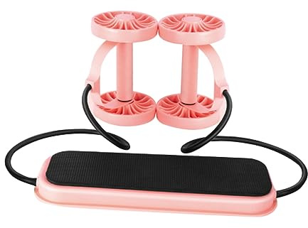 CORHAD Ab Roller Bauchtrainer mit Abnehmbarem Zugseil für Widerstandstraining und Beinübung Kunststoff Multifunktionales Fitnessgerät für Büro und Outdoor Einsatz