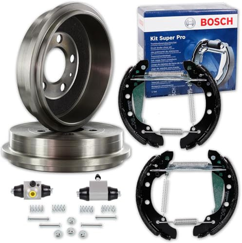 BandelOne enthält Bremstrommeln 200mm + Bremsbacken Satz für Lupo Polo 6N Arosa Ibiza 3