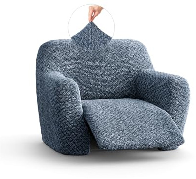 Paulato - Stretchhusse für Relaxsessel Sesselbezug, Sesselschoner für Liege Sessel 1 Sitzer, Mikrofasergewebe, WavyTech-Technologie, Kollektion Fantasie Venezia - Made in Italy