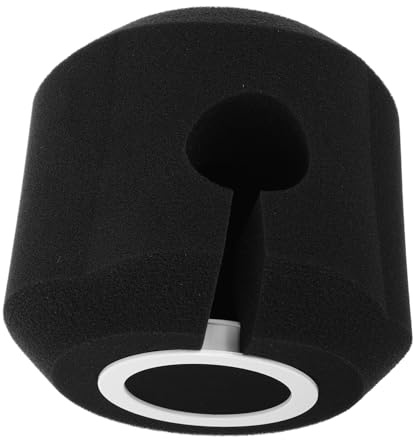 TOYANDONA Portable Microphone Pop Filter Wind Noise Shield for Recording Microphones with Efficient Sound Isolation and Black Sponge Material for Karaoke and Studio Use