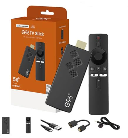 Smart TV-Stick, Android 13, kompatibel mit Chromecast, WiFi, HDMI, H.264, HEVC H.265, Bluetooth, Netflix, Youtube, Prime Video, mit Sprachfernbedienung, bis zu 4K (2 + 16 GB + Sprachsteuerung)