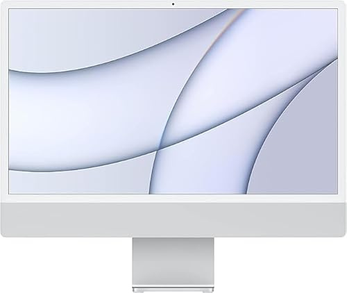 2021 Apple iMac with Apple M1 Chip with 8-Core CPU (24-inch, 16GB RAM, 1TB SSD Storage) (QWERTY English) Silver (Renewed)